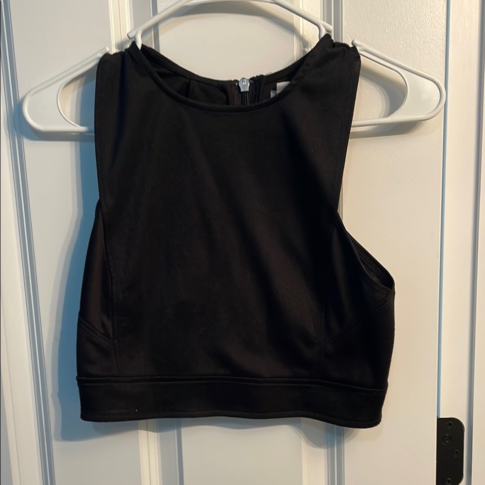 Cooperative Black Sleeveless Crop Top